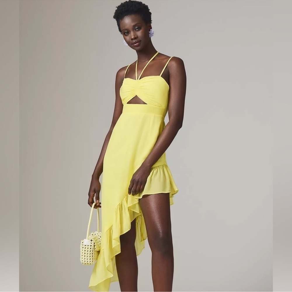 Anthropologie Lemon Asymmetrical Dress